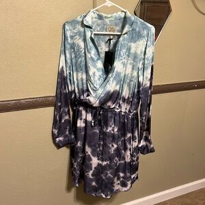 Chaser Brand Silky Basics Surplice Shirttail Dress